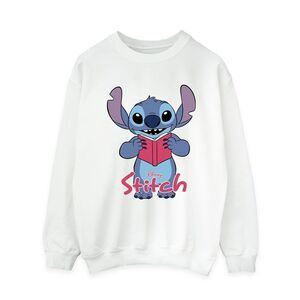 Lilo & Stitch Womens/Ladies Reading Standing Sweatshirt / White